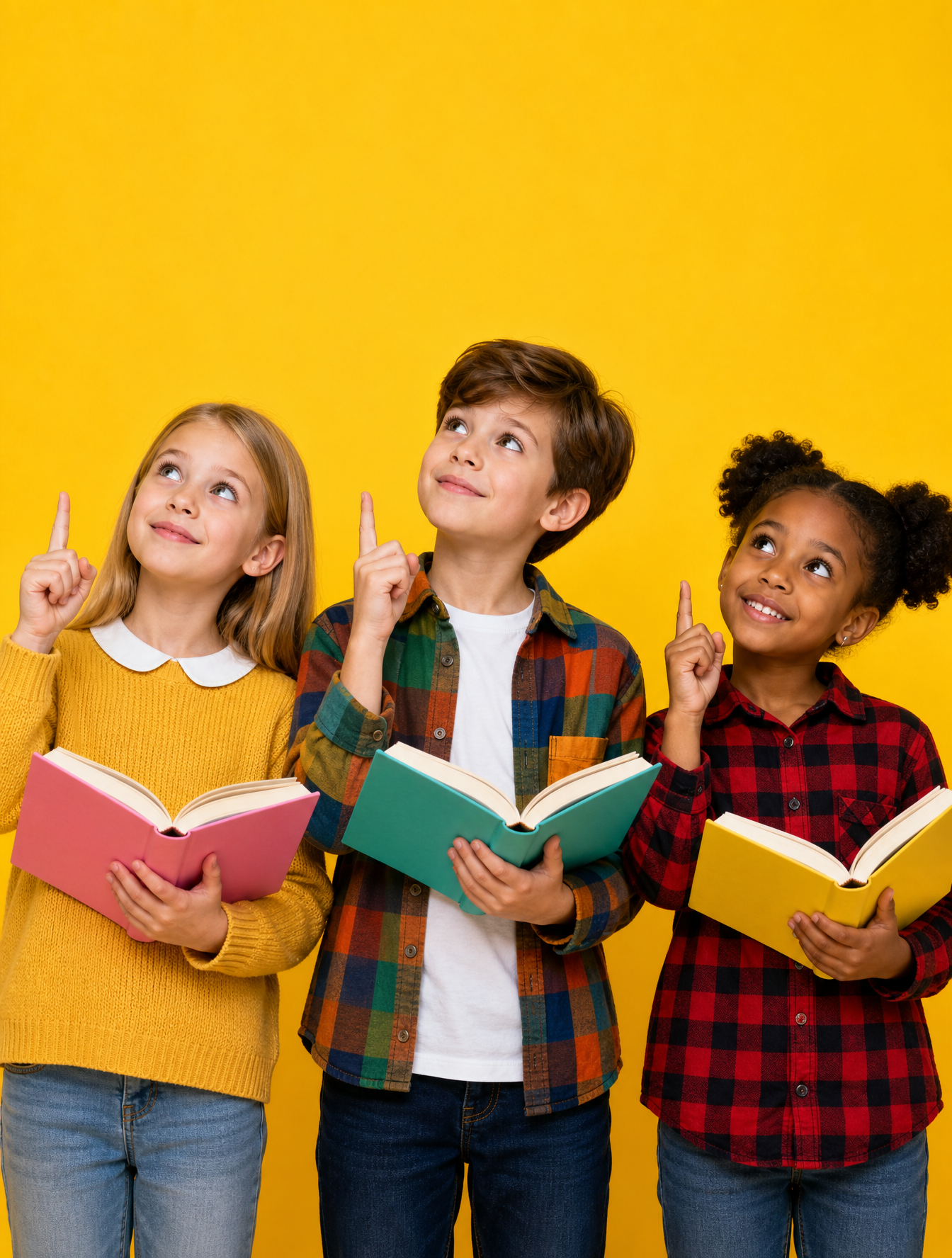 Tres niños pequeños Un caucásico