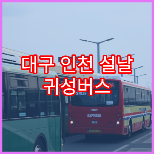 대구 인천 설날 귀성버스 예매 오픈 시간과 주요 예매처 안내