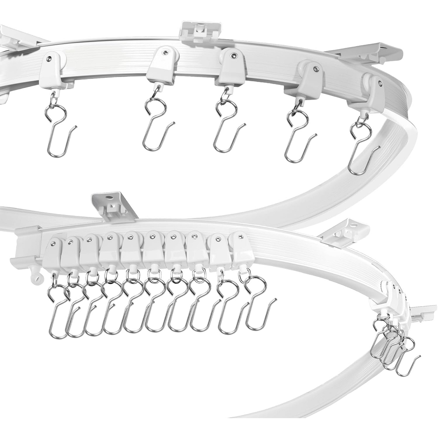 Flexible Curtain Track, 5 m, PVC, white