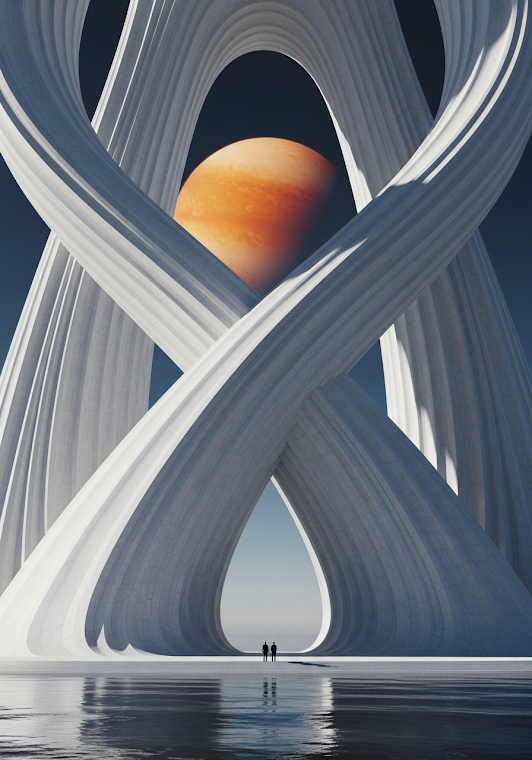 Sci-Fi Archway Giant Planet