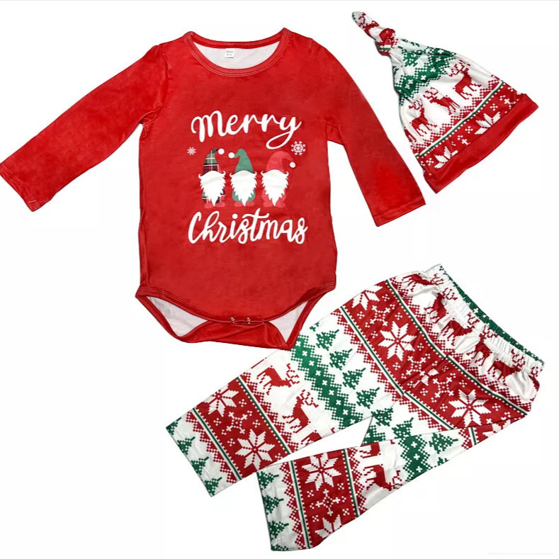 Christmas Family Pajamas with Reindeer Design