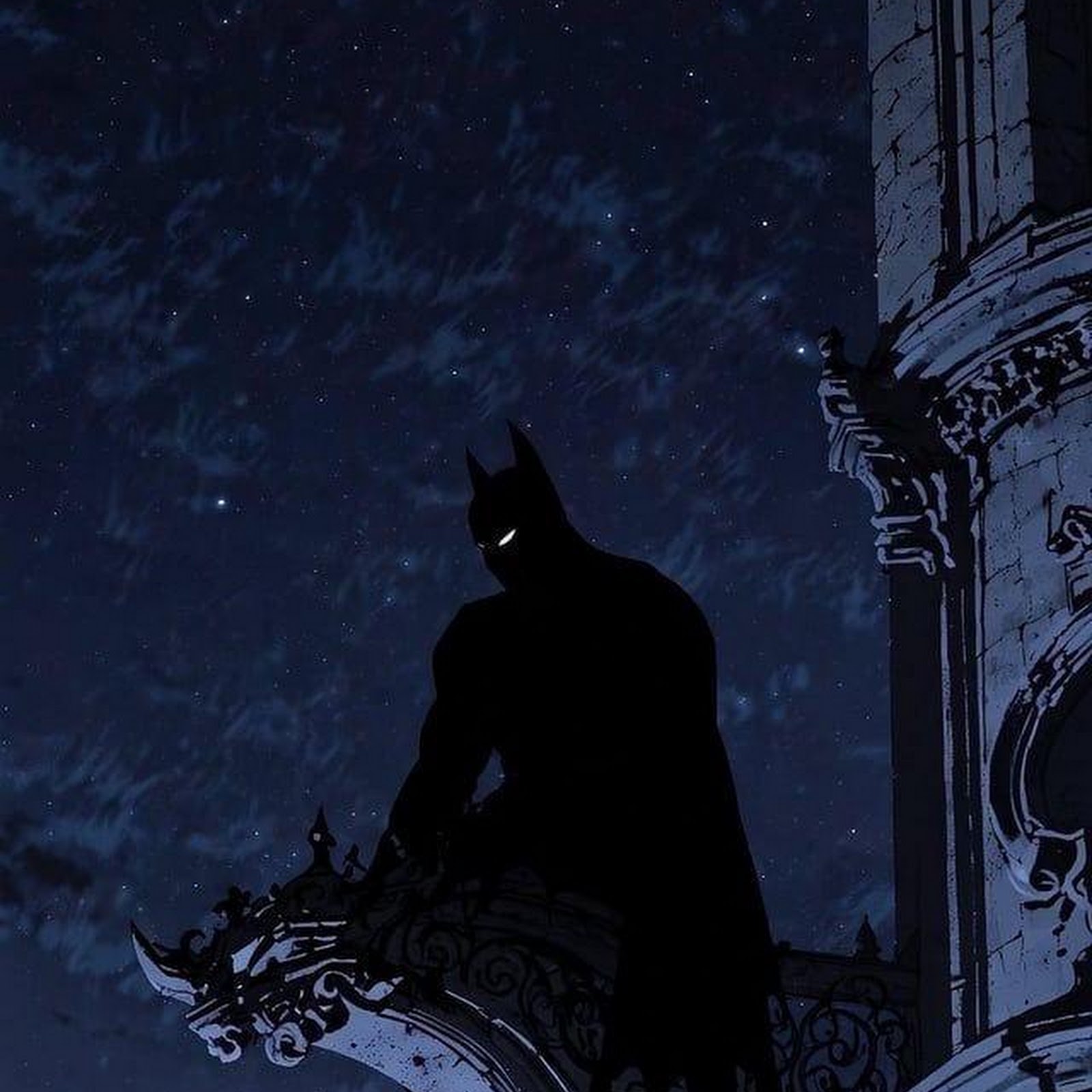 Download Batman Silhouette Over Gotham iPhone