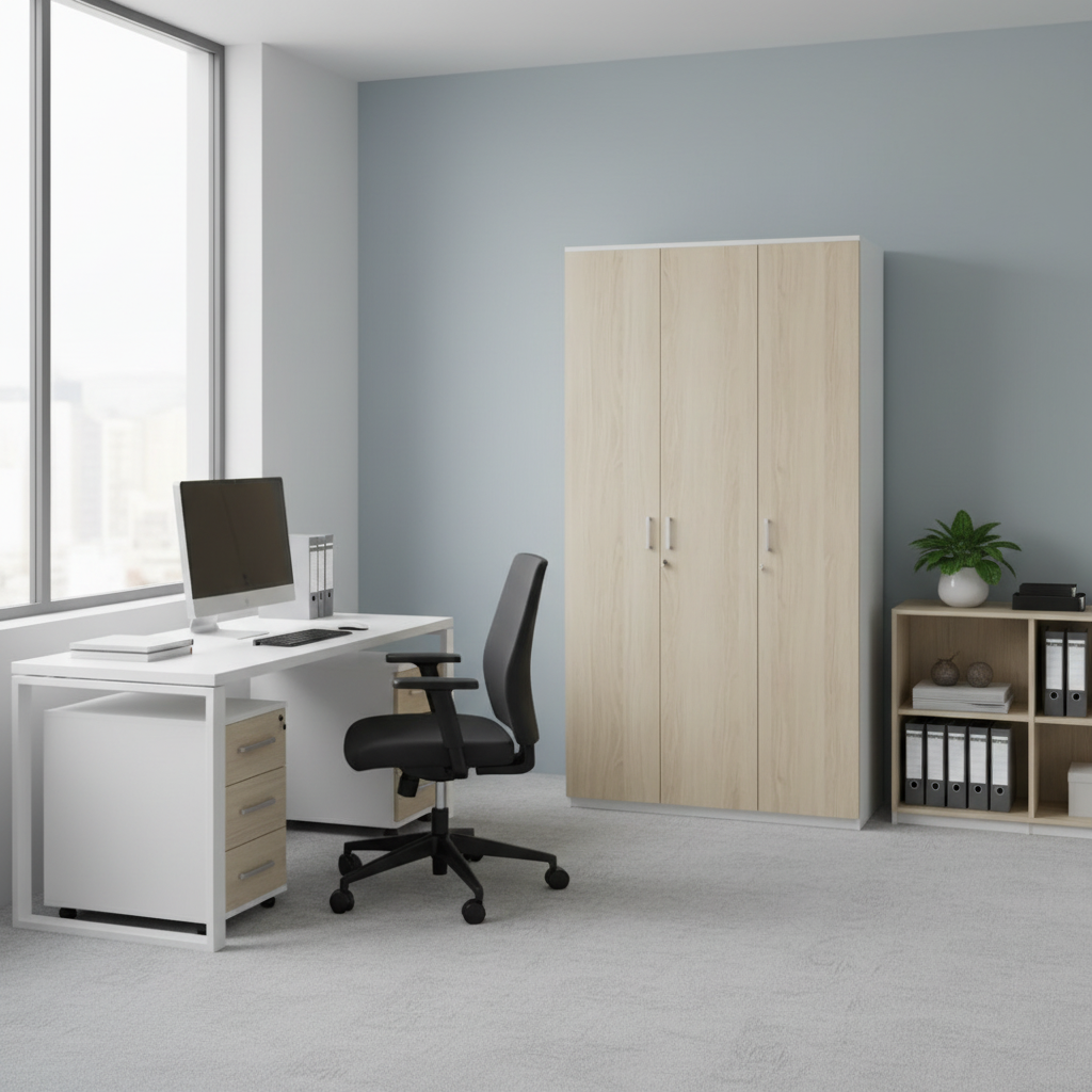 RADAR Color Full Height Three-Door Storage (File) Cabinet