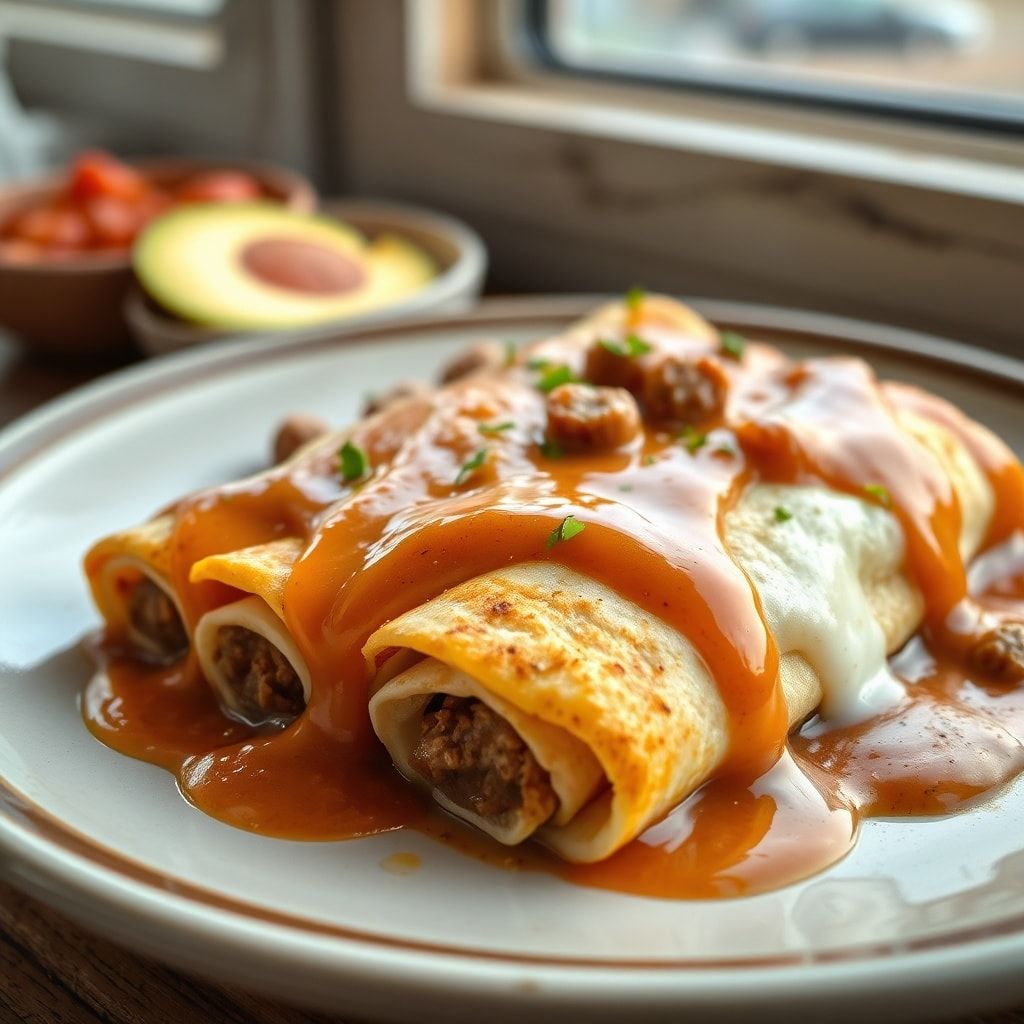 Easy Breakfast Enchiladas with Sausage Gravy Recipe – 30-Minute Family Favorite finished