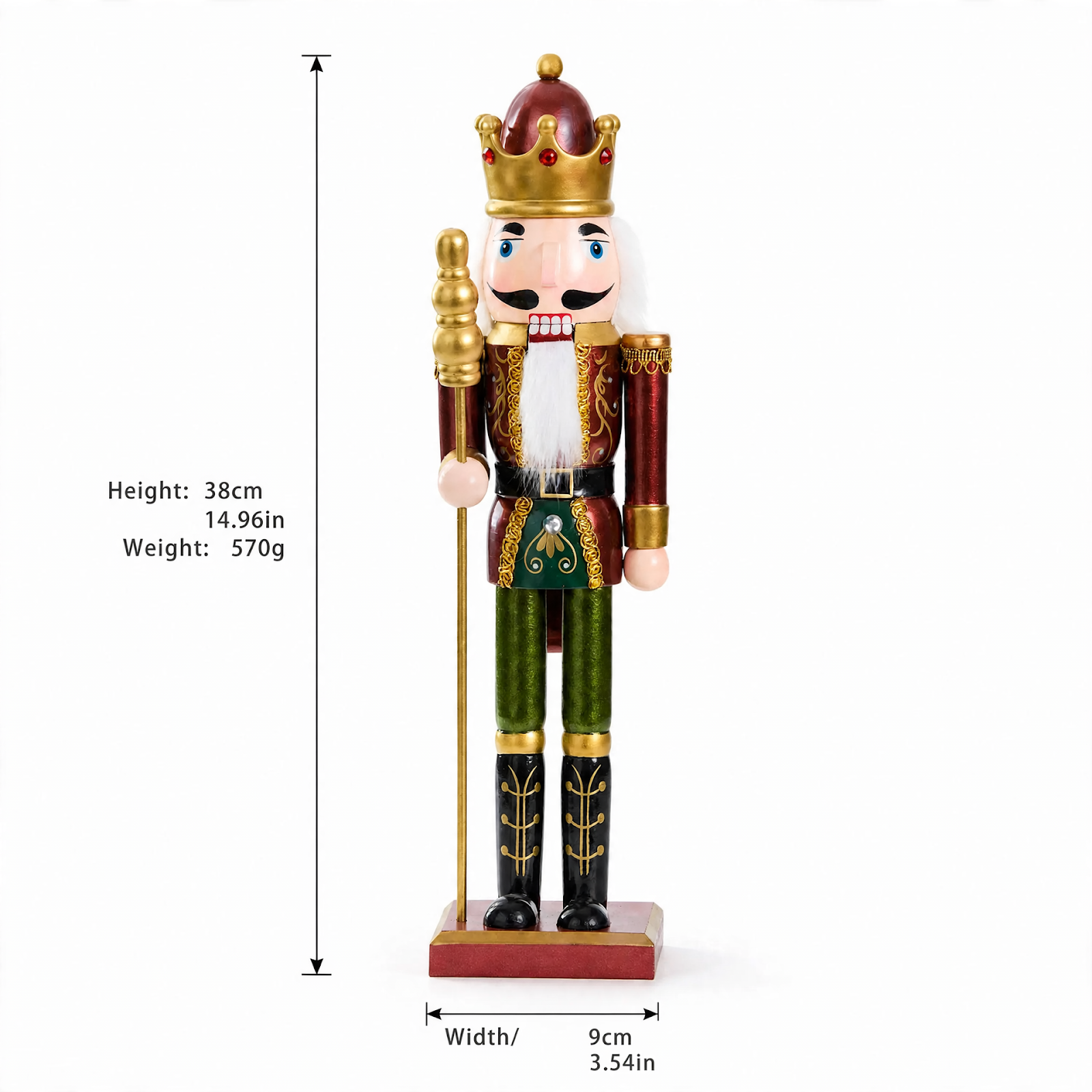 Decorative Nutcracker Soldier, 30 cm or 38 cm