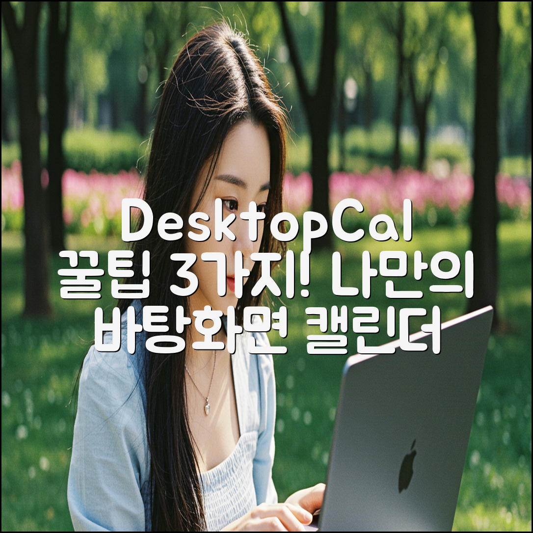 DesktopCal 꿀팁 3가지: 나만의 바탕화면 캘린더 만들기