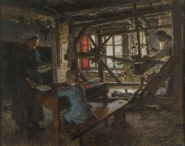 Figures In A Cottage Interior