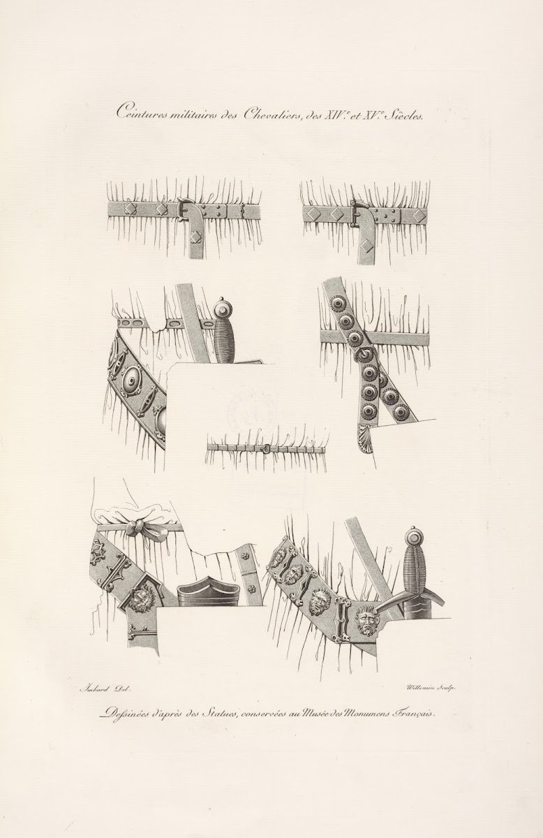 Ceintures militaires des chevaliers des XIVe et XVi siècles 1839