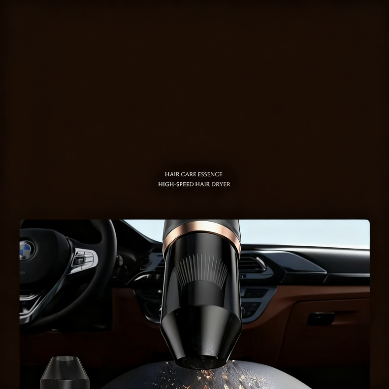 Portable car vacuum cleaner, cordless