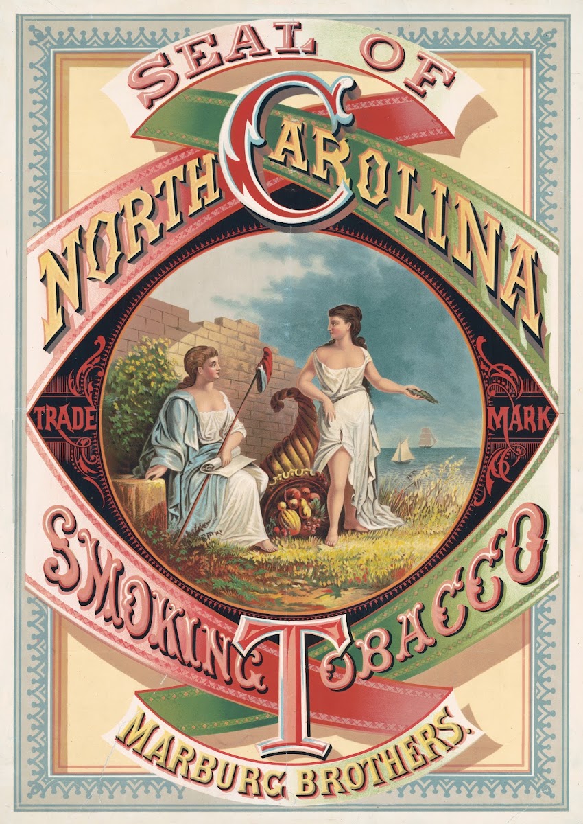 Seal of North Carolina tobacco Marburg Brothers 1879