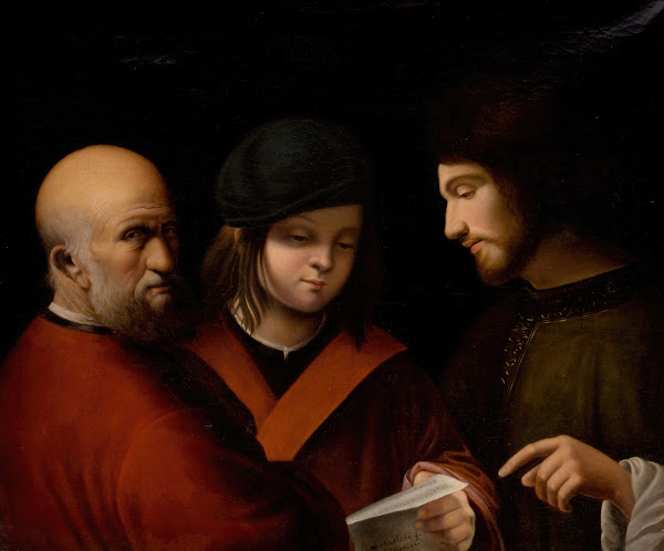Three Men Reading A Musical Score 1640