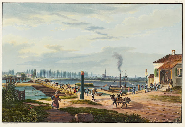 Vue de la ville de Strasbourg prise de Kehl