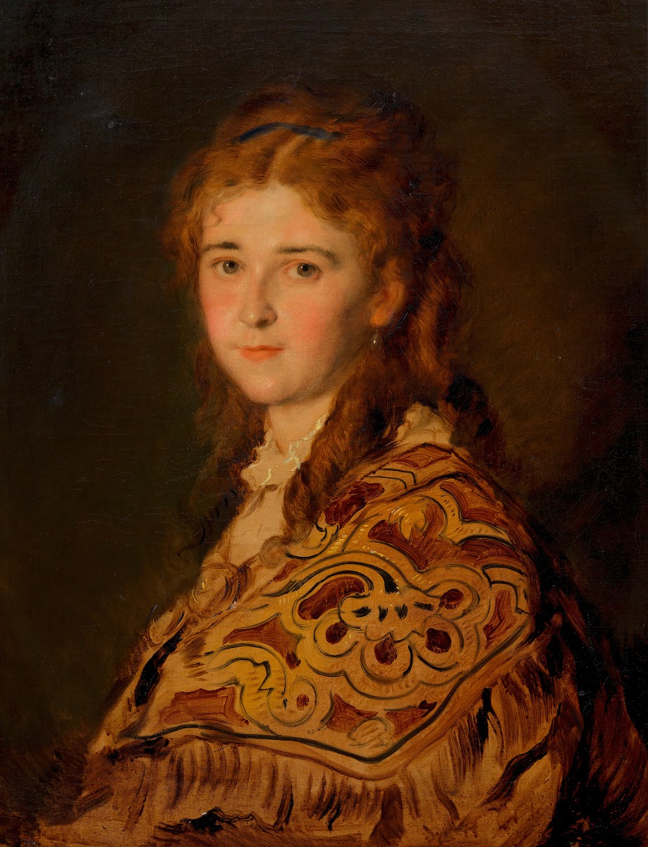 Junge Frau mit türkischem Schal around 18701880
