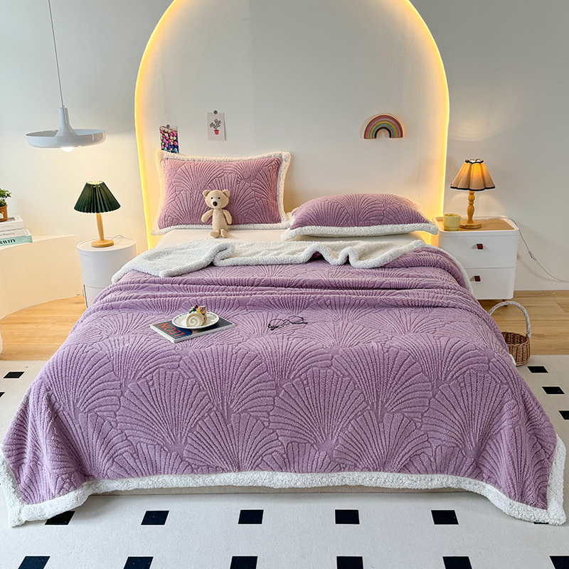 Reversible Milk Fiber Fleece Blanket, versatile use