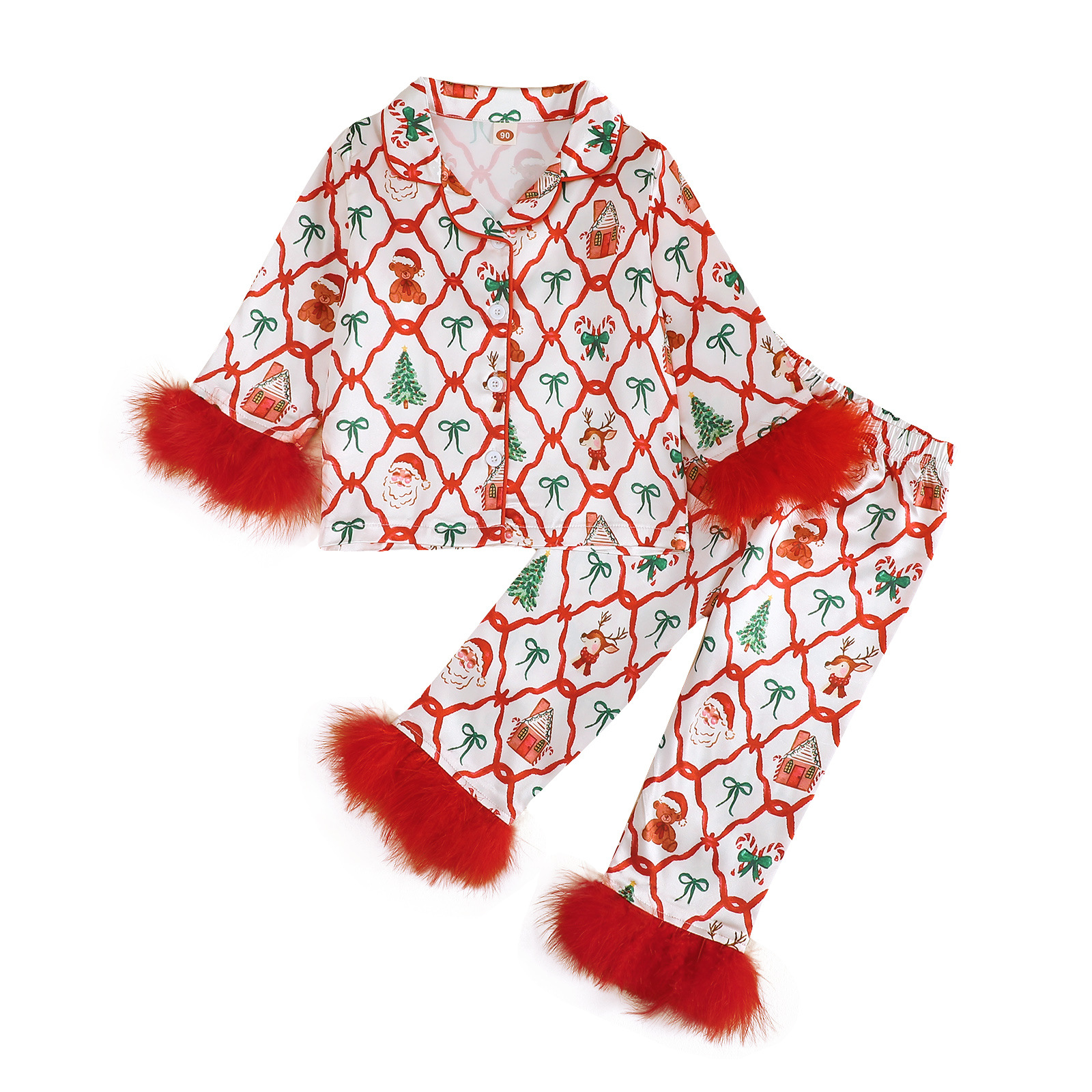 Children's Pajama Set, Long Sleeve, with Print Design