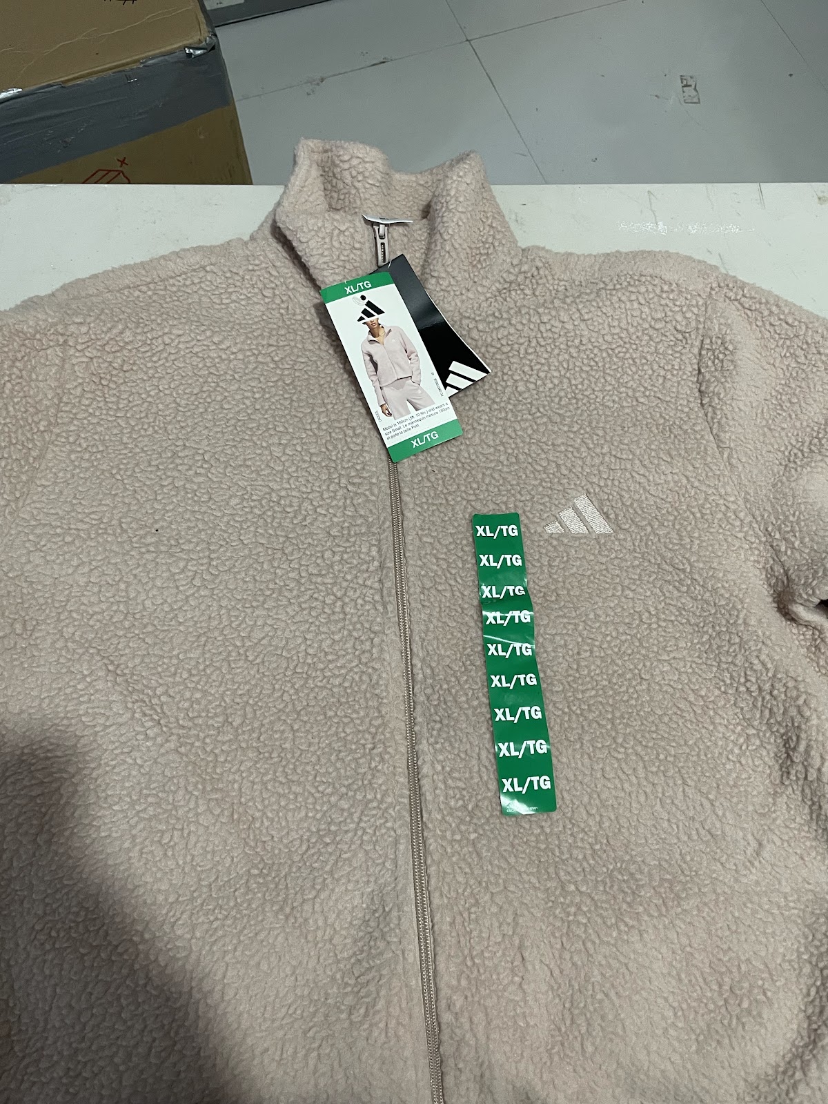 Adidas Jacket Sherpa Cream XL #1445