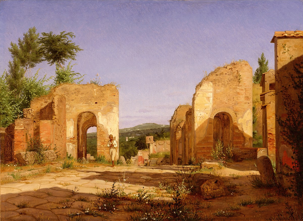 Gateway in the Via Sepulcralis in Pompeii 1846