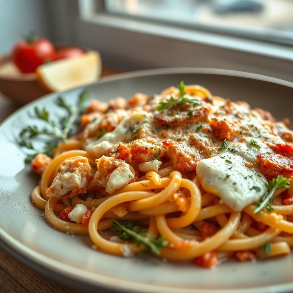 Easy Chicken Feta Greek Pasta Recipe for Dinner (30-Minute Meal)
