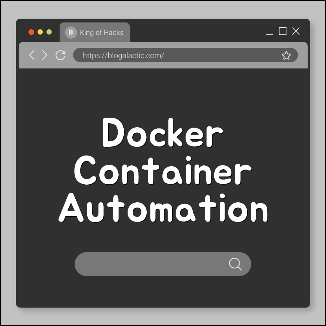 Docker container automation for home workflows (scripts)