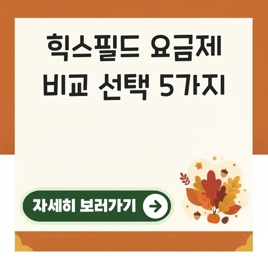 힉스필드 요금제 비교 추천 선택