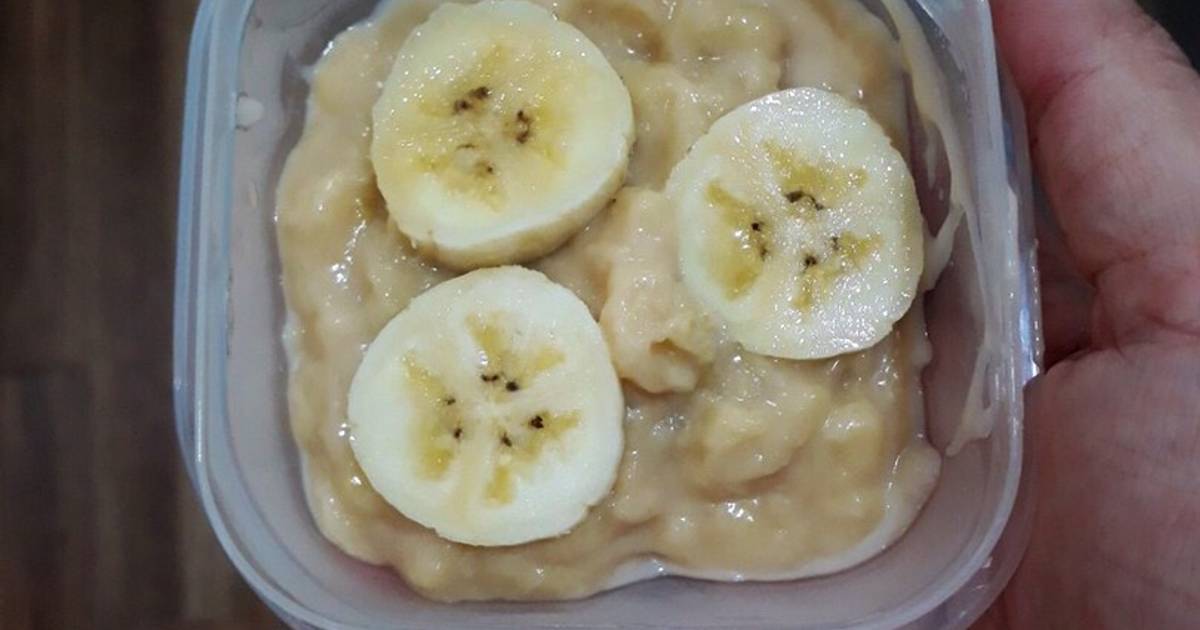Custart chuối táo cho bé ăn dặm