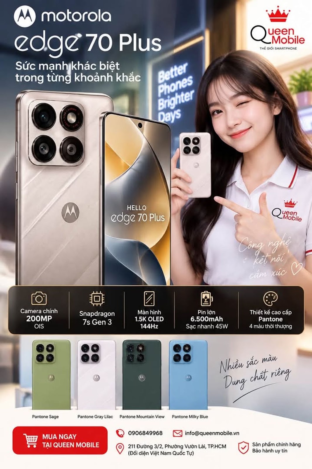 Motorola Edge 70 Plus ra mắt với camera 200 MP và pin 6.500 mAh, nhưng chữ Plus có thực sự đồng nghĩa nâng cấp toàn diện #Motorola #MotorolaEdge70Plus #Edge70Plus #Edge70 #Edge70Fu