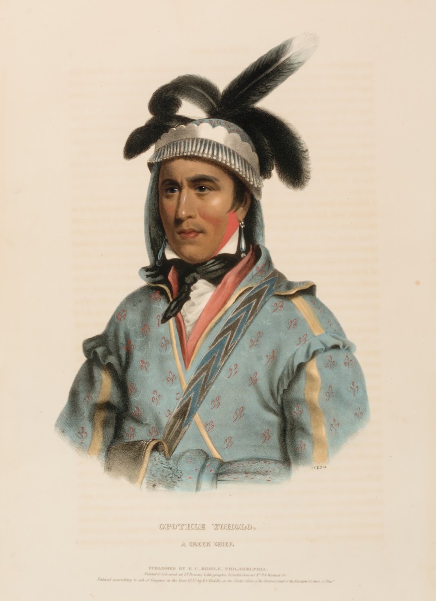 Opothle Yoholo A Creek Chief 1837