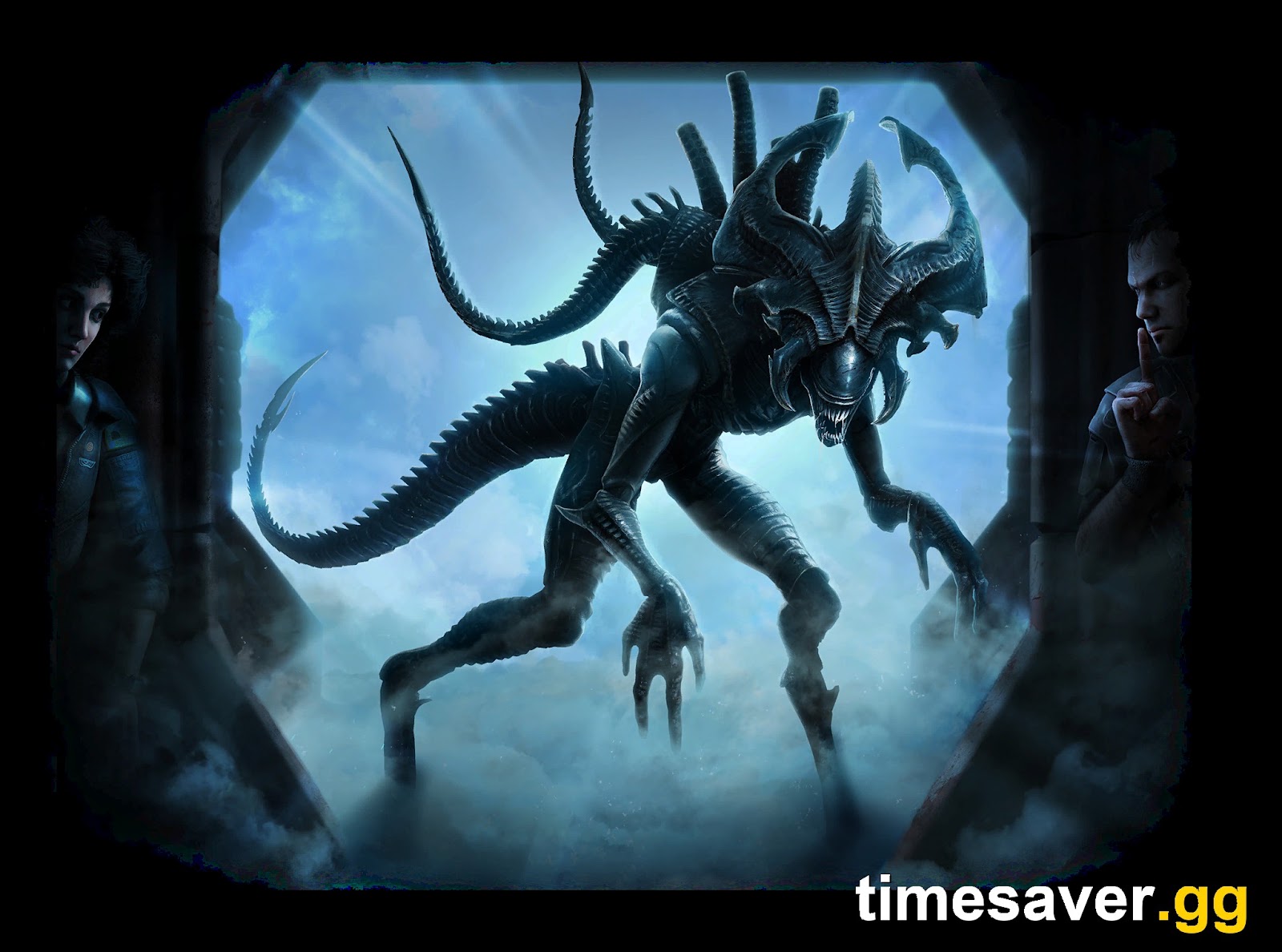 Official Dead by Daylight 2v8 V9 Alien event banner showing the Xenomorph aboard a spacecraft