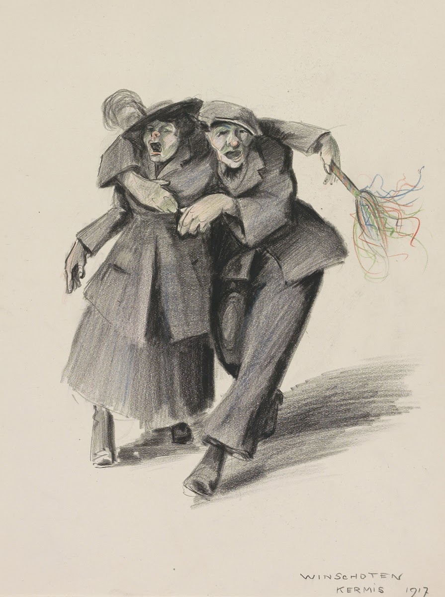 Dronken paar op de Kermis van Winschoten 1917