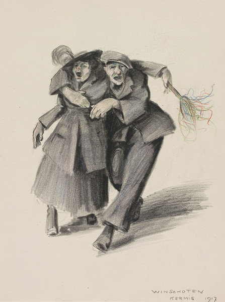 Dronken paar op de Kermis van Winschoten 1917
