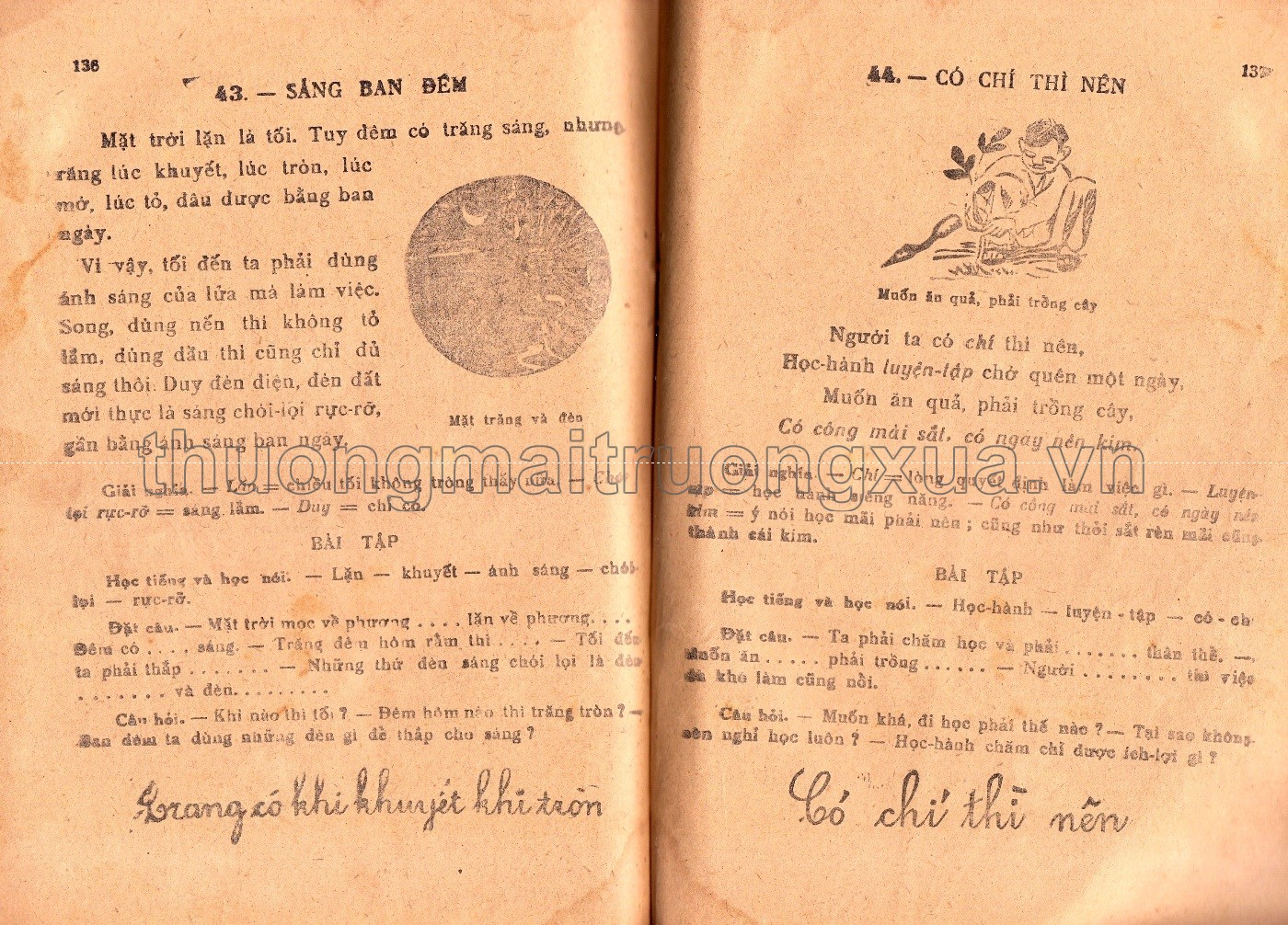 Sách học Quốc văn lớp năm (1952) - Trang 252