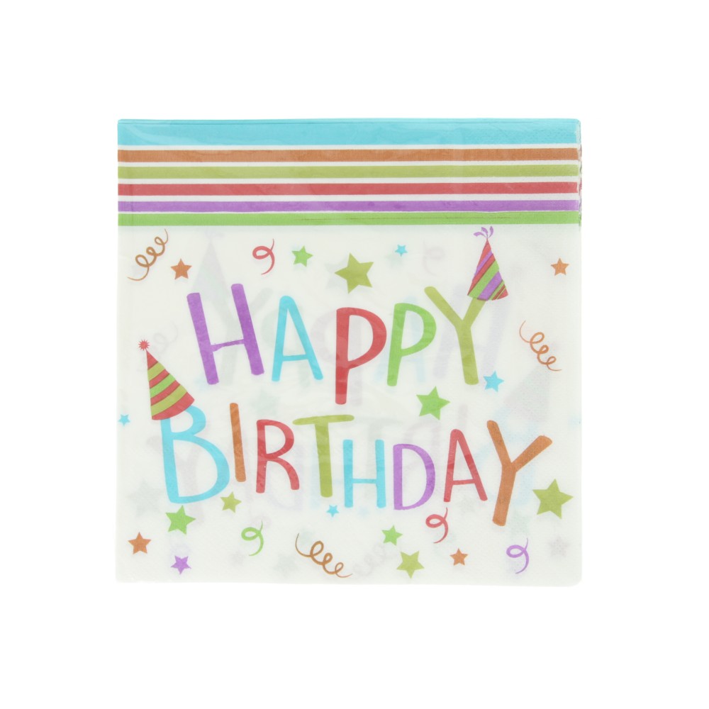 Servilletas de papel PK Home™ Happy Birthday, 20 piezas