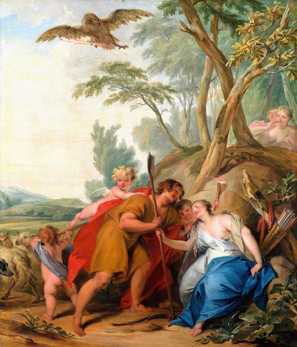 Jupiter Disguised As a Shepherd Seducing Mnemosyne The Goddess of Memory 1727