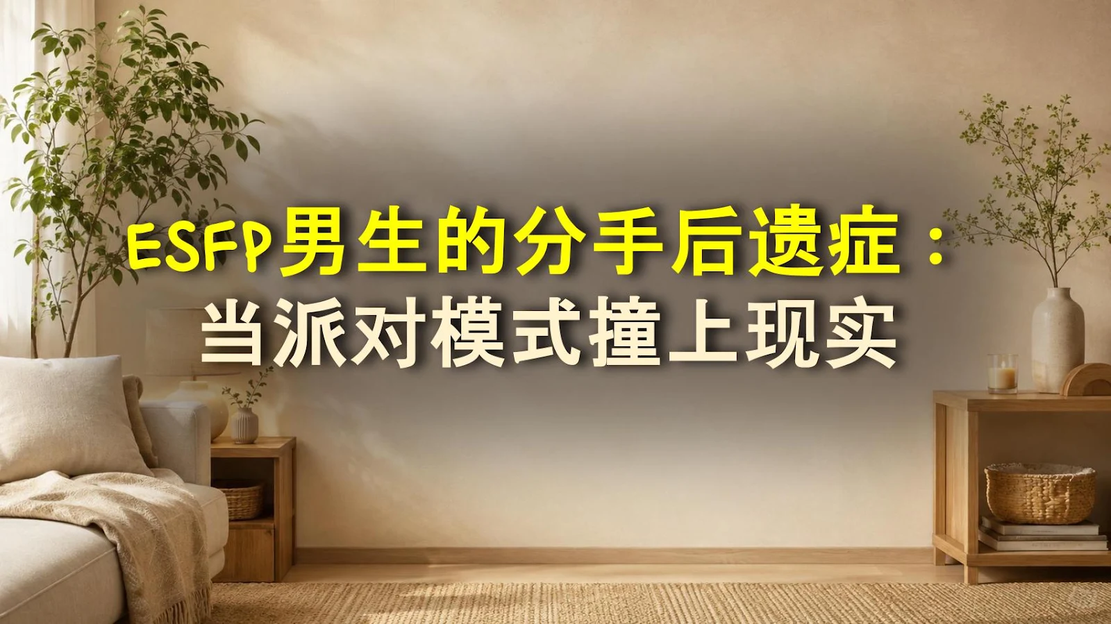 ESFP男生的分手后遗症：当派对模式撞上现实