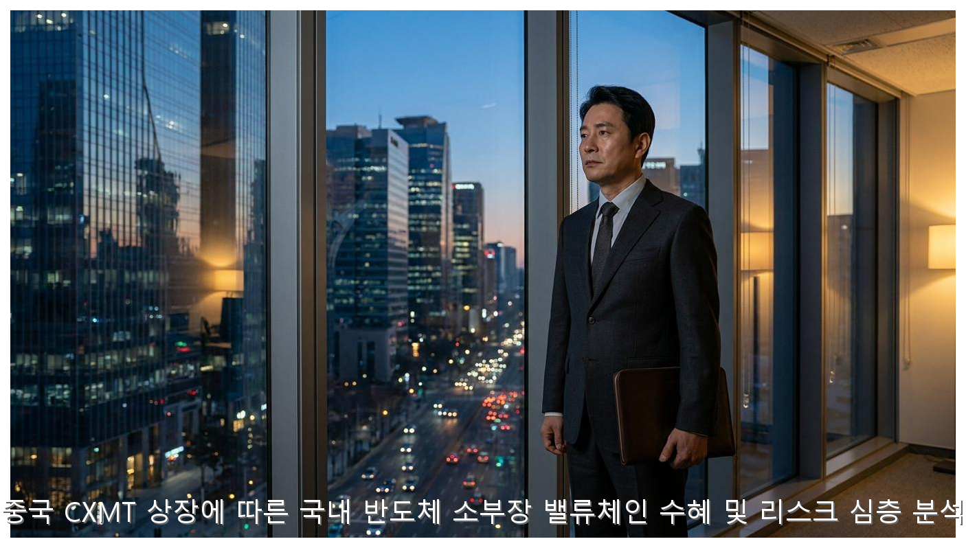 중국 CXMT 상장에 따른 국내 반도체 소부장 밸류체인 수혜 및 리스크 심층 분석 핵심 안내 및 분석 인포그래픽 (6)