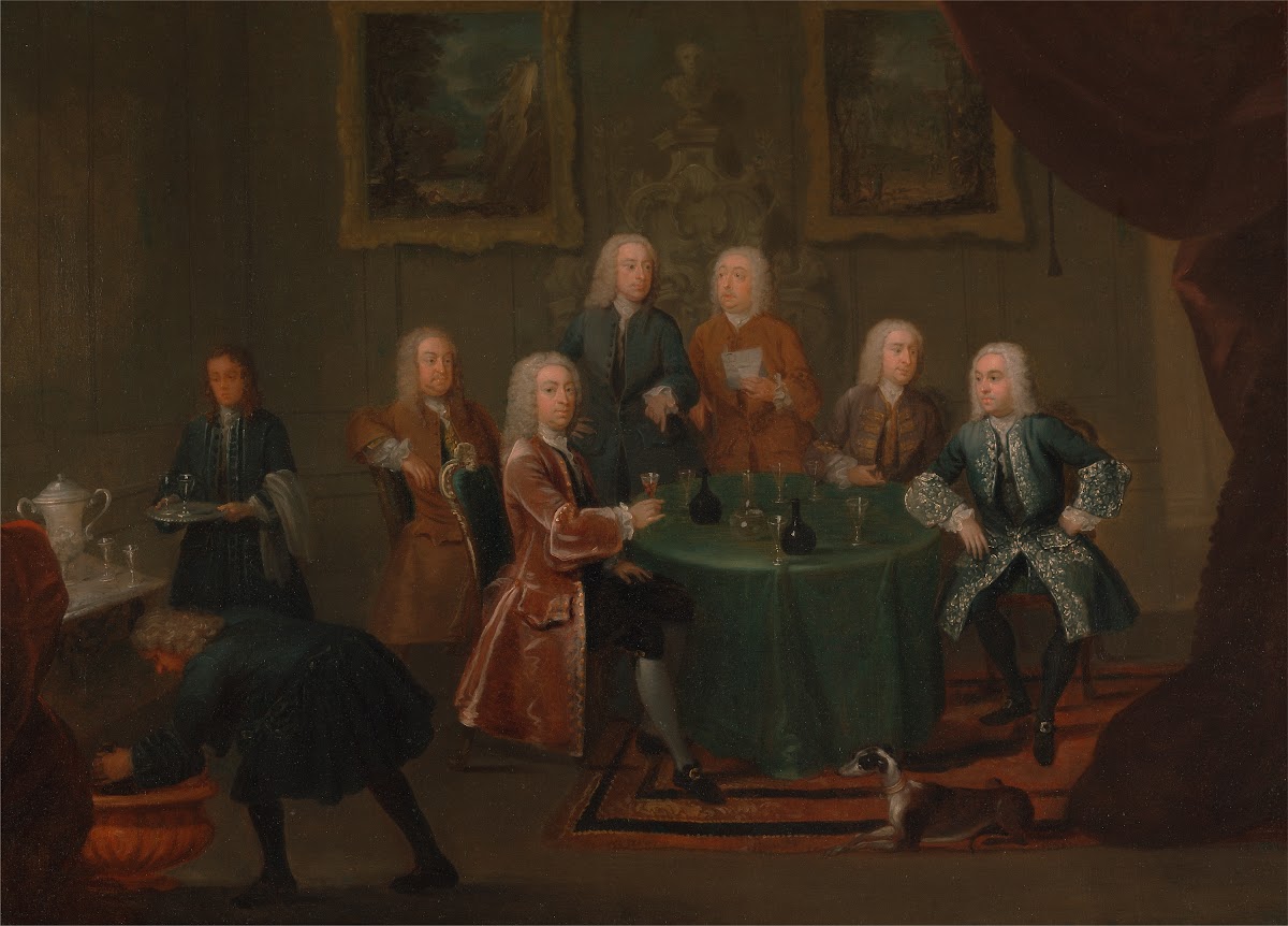 The Brothers Clarke with Other Gentlemen Taking Wine between 1730 and 1735