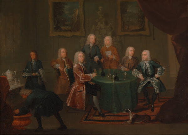 The Brothers Clarke with Other Gentlemen Taking Wine between 1730 and 1735