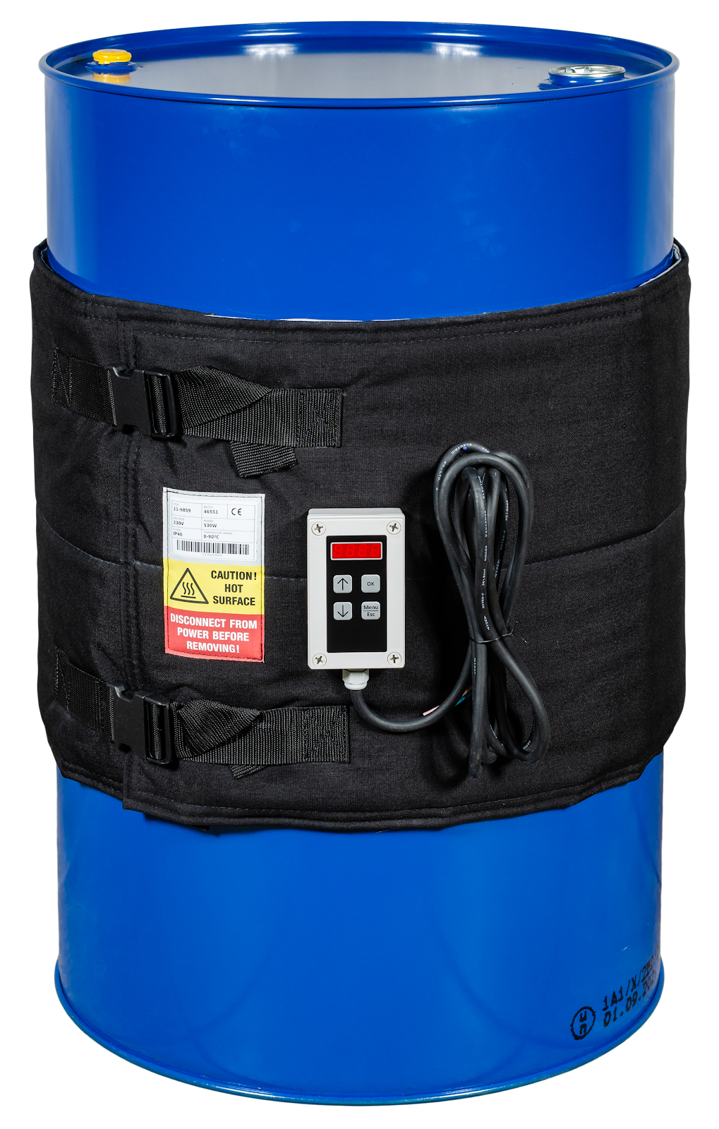 Vatverwarmer 200-220L met digitale controller (0-90°C) – 530W