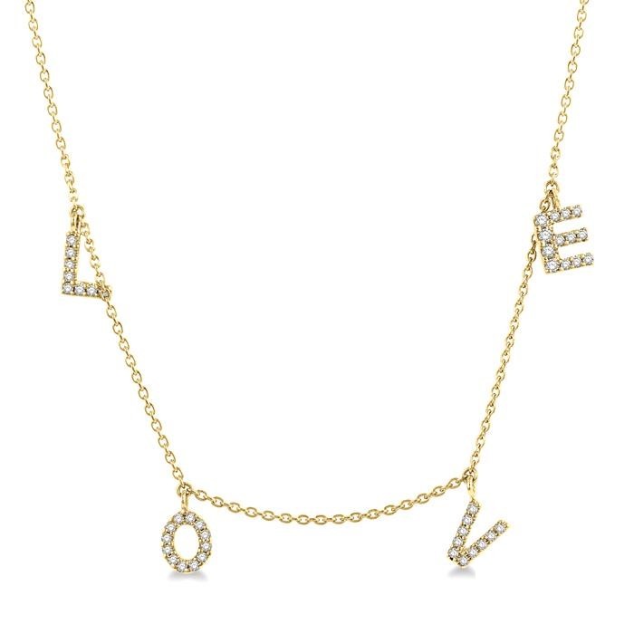 Love Diamond Station Necklace