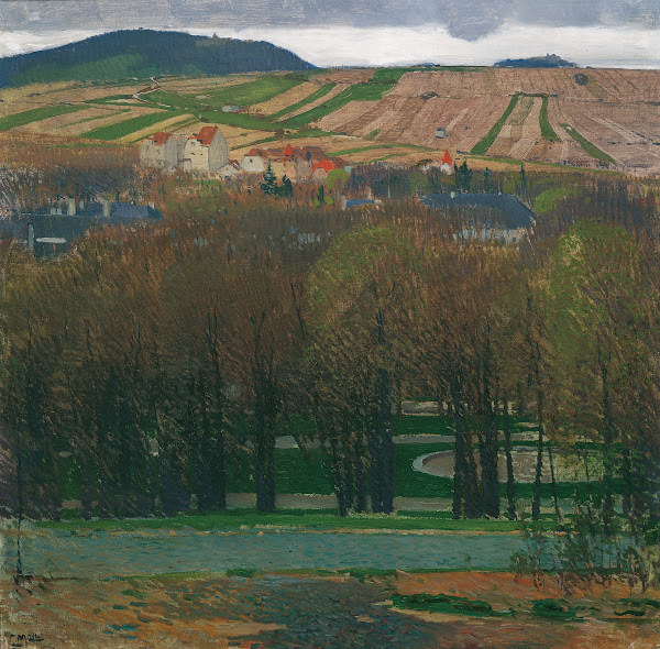 Blick von Heiligenstadt auf den Nußberg 1903