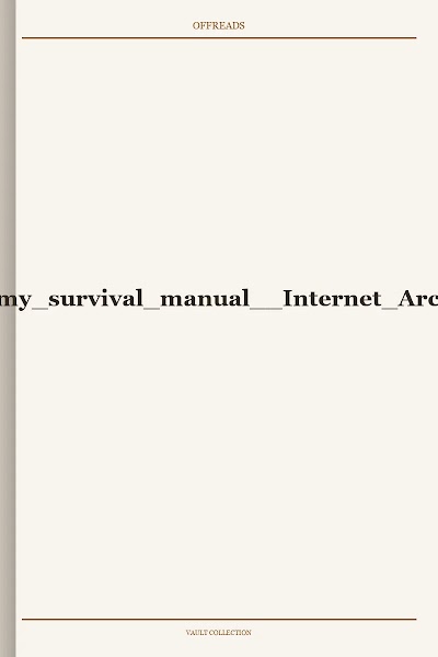 U.S. Army survival manual Internet Archive