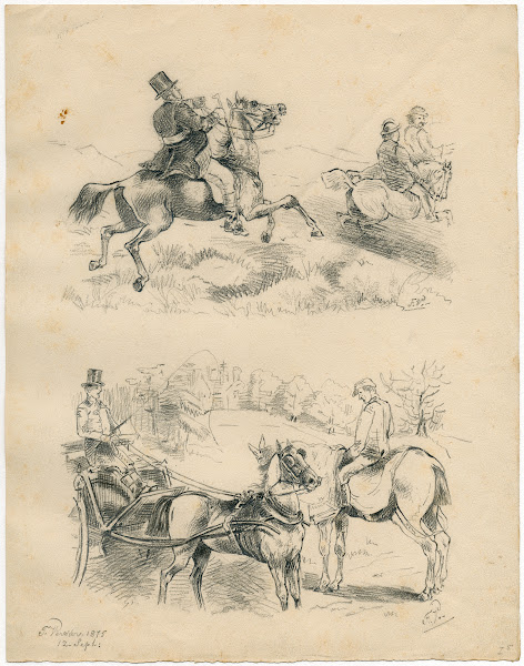 Horsemen in the dunes Carriage 1875