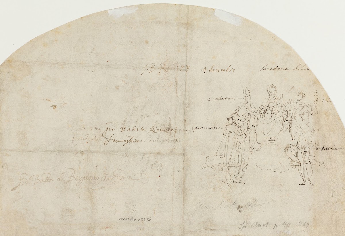 Th en sacra conversazione med HlPetrus Martyr HlSebastian HlLucia og HlRicho omk