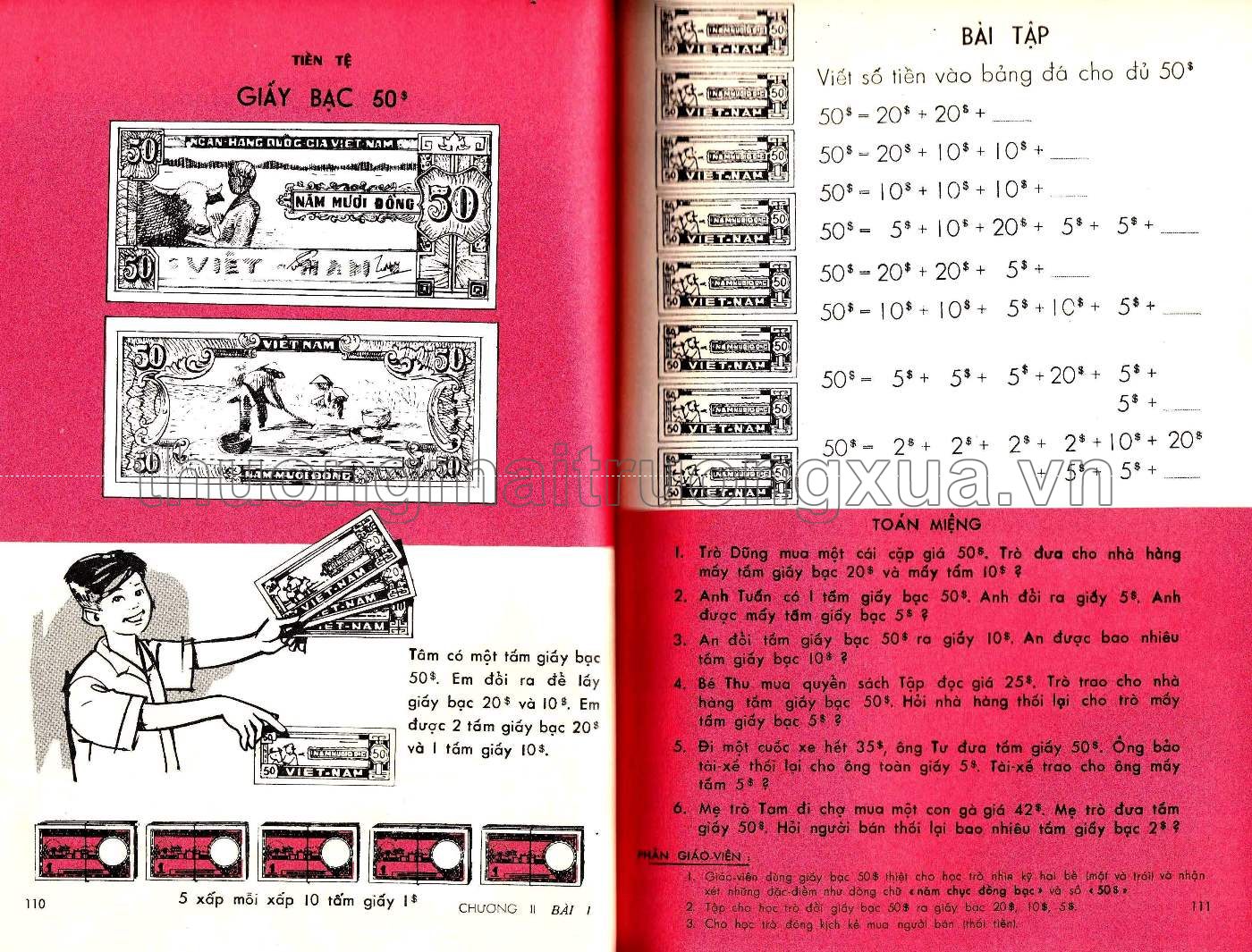Em học toán lớp tư (1965) - Trang 56