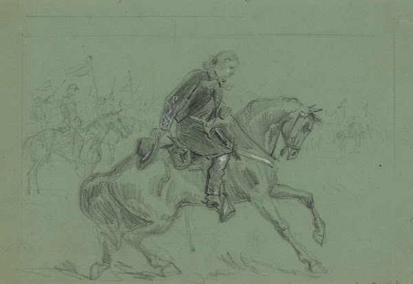 General Custer saluting Confederate General Ramseur at the Woodstock races Oct 9