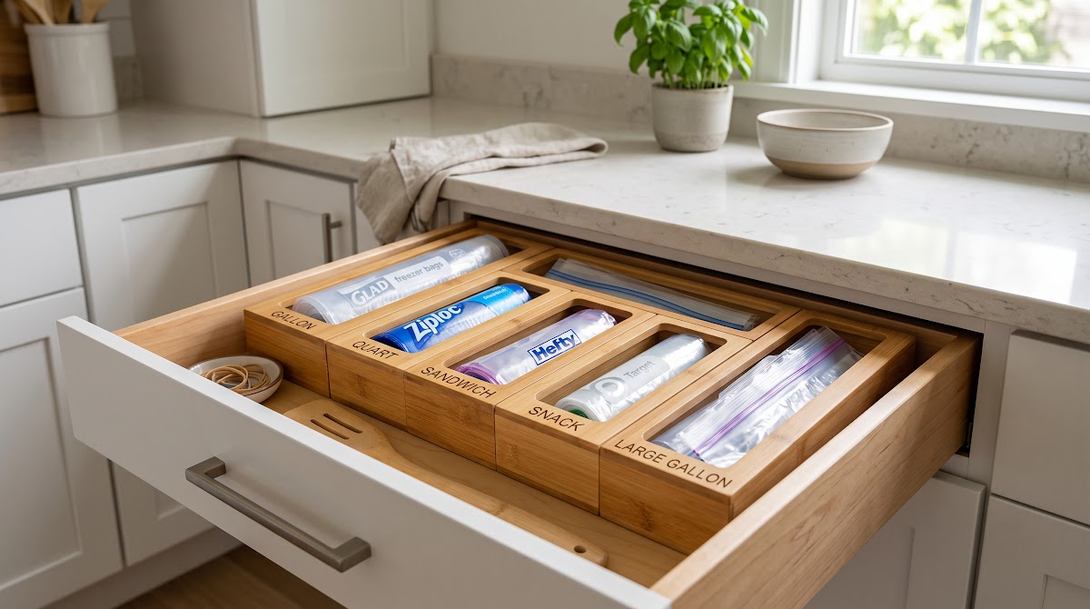 Best Food Storage Bag Organizers for Kitchen Drawers (2026) - BEST PREMIUM — IN CONTEXT