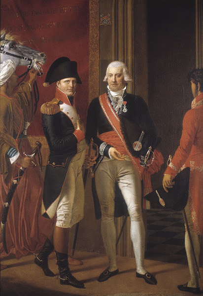 Mayor De Croeser receives Napoleon Bonaparte in the City Hall of Bruges 1803 180