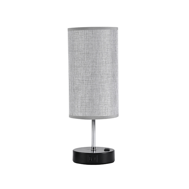 Tischleuchte USB, LED, dimmbar, Stoff