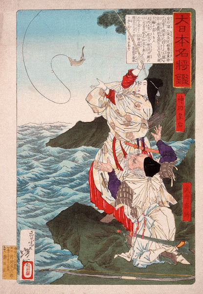 Empress Jingū and Takeuchi no Sukune Fishing at Chikuzen 1876