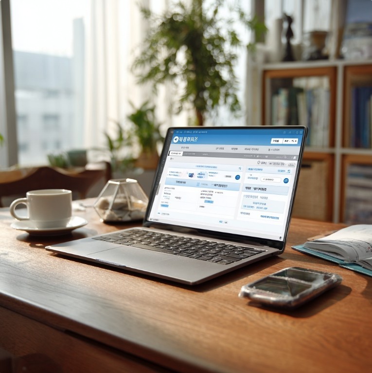 홈택스 화면 연출 이미지